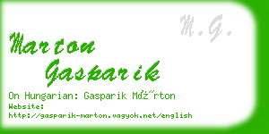 marton gasparik business card